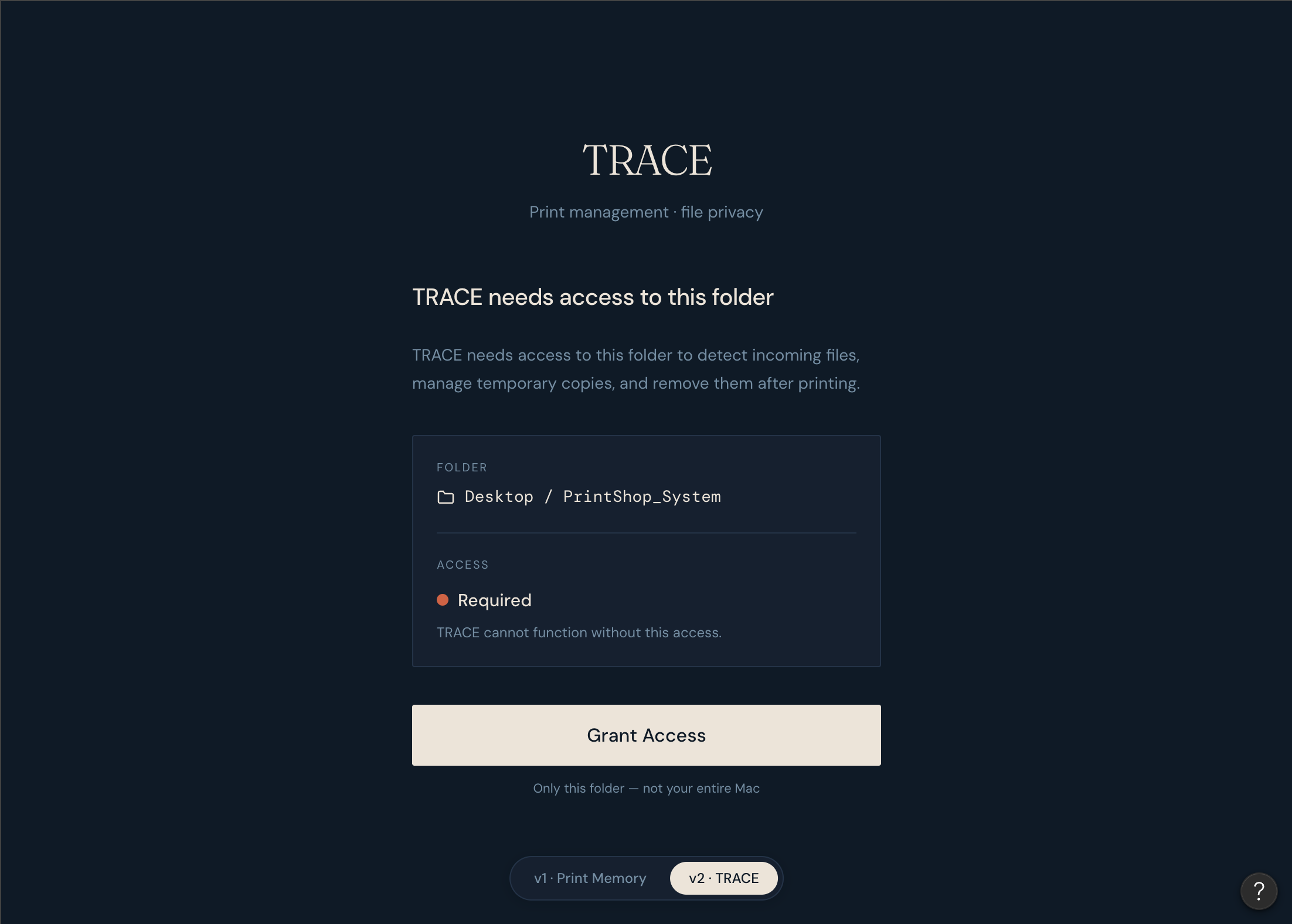 permissions page
